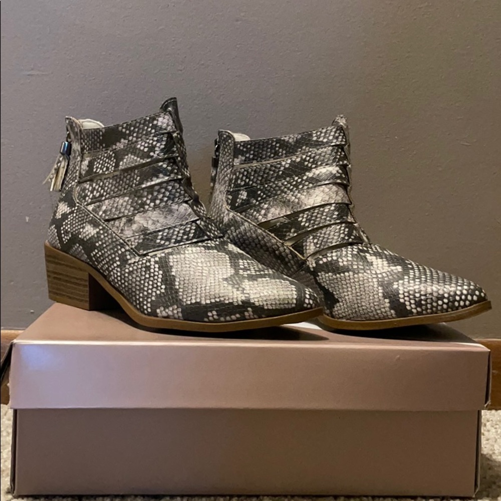Fergalicious Snake Skin Booties